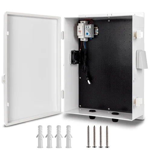 Miniatura 22 de Namunanee - Caja de conexiones eléctricas para exterior, recinto resistente al agua de ABS con panel de montaje interno y tapa con bisagras, 9.2" H