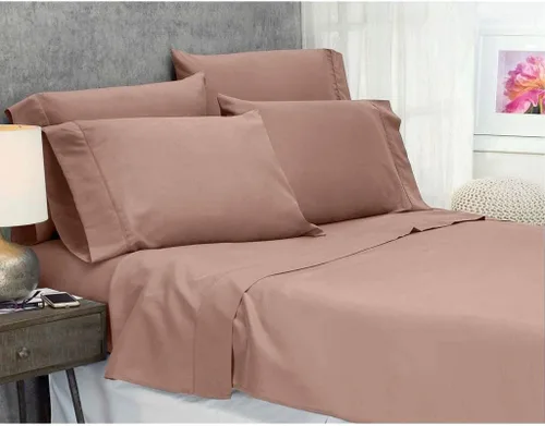 Miniatura 56 de LaxLinen Sábanas Aqua Solid Full, 1 sábana bajera de bolsillo extra profundo para colchones de 18 a 24 pulgadas, calidad egipcia elástica, 600 hilos