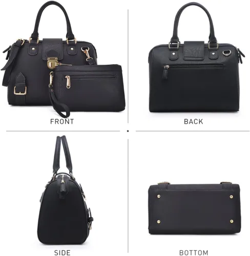 Miniatura 3 de Dasein - Bolso de mano para mujer, diseño de barril, cuero vegano, bolso de hombro, con asa superior, a la moda, bolso de trabajo