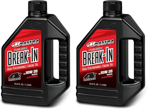 Maxima 30-10901 - Aceite de motor de motocicleta Premium Break-in 10W-30, botella de 1 litro (paquete de 2)
