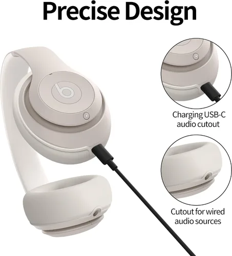 Miniatura 4 de Funda de silicona compatible con Beats Studio Pro, almohadillas de silicona para los oídos, protector para la diadema, antiarañazos, funda