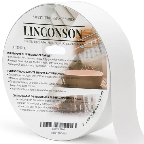 Miniatura 7 de linconson 1 pulgada x 20 pies, agarre transparente antideslizante para escaleras y cinta antideslizante