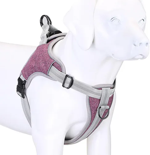Miniatura 6 de Adjustable Reflective Pet Harness Vest Type Dog Chest Straps Breathable No-Pull Dog Harness for Walking Medium Purple