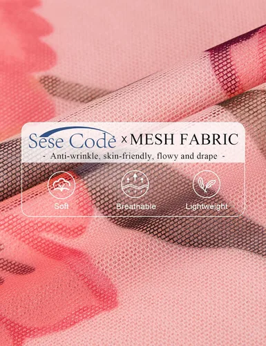 Miniatura 4 de SeSe Code Blusas elegantes de malla para mujer, poncho fluido, camisas casuales elegantes