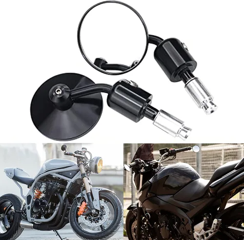 Miniatura 3 de Espejos laterales universales redondos de aluminio CNC para motocicleta, 7/8 pulgadas, para bicicleta deportiva, crucero, scooter (tipo clásico)