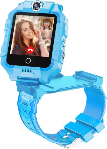 Miniatura 17 de OKYUK Reloj inteligente con GPS 4G para niñas y niños, IP67, impermeable, deportivo, reloj inteligente para niños, con cámara, WiFi, videollamada
