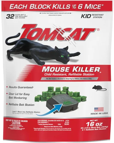 Miniatura 7 de Tomcat Mouse Killer - Estación desechable resistente a los niños, 1 estación de cebo prellenada lista para usar (paquete de 12)