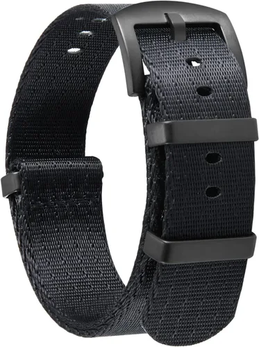 BINLUN Correa de reloj de nailon gruesa G10 de nailon balístico de alta calidad, multicolor, correas de repuesto con hebilla de acero inoxidable