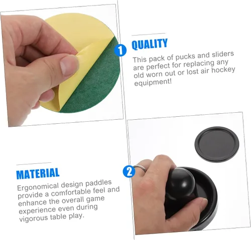 Miniatura 2 de 1 Unidades de Air Hockey Pucks Kit de repuesto para mesas de juego, asas de meta, paletas, huelguistas, accesorios de hockey aéreo