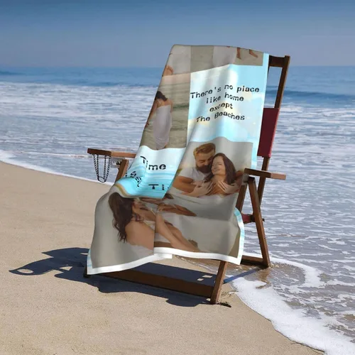 Miniatura 4 de Toalla de playa personalizada con nombre, toallas de playa personalizadas con nombre de gran tamaño de secado rápido para playa, baño, piscina