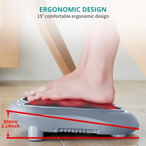 Miniatura 9 de Nekteck - Masajeador de pies, máquina de masaje mediante calor generado por electricidad, para fascitis plantar, función de calor infrarrojo Gris