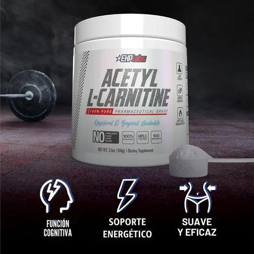 Miniatura 4 de EHP Labs Polvo de acetil L carnitina – Apoya la producción de energía natural, ayuda en la función saludable del cerebro, apoya la salud