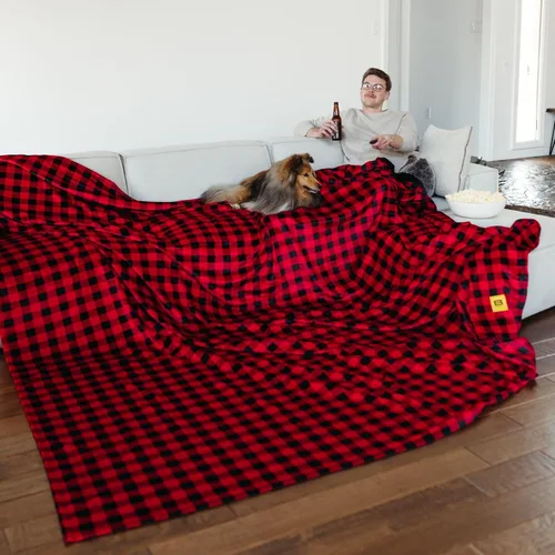 Miniatura 18 de Big Blanket Co Original Stretch Ballerina - Manta gigante extra grande de 6 x 6 pies, suave, elástica, lavable a máquina, se adapta a toda la familia