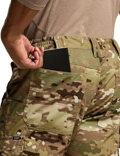 Miniatura 7 de CQR Men's Flex Ripstop Tactical Pants, Water Resistant Stretch Cargo Pants, Lightweight EDC Hiking Work Pants