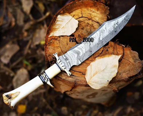 Miniatura 3 de PAL 2000 KNIVES Acero de Damasco hecho a mano 15 pulgadas caza Bowie cuchillo 9871