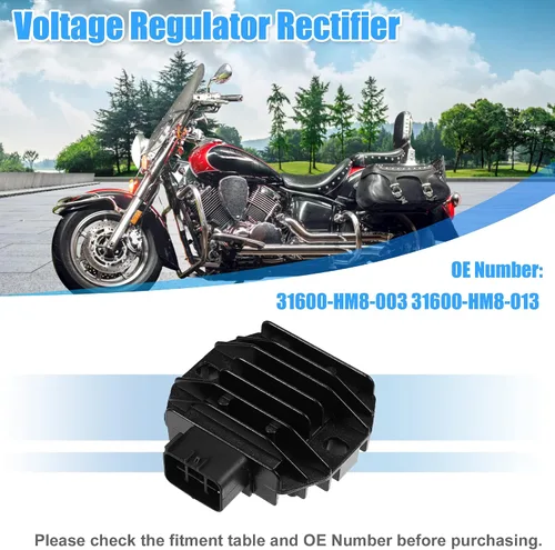 Miniatura 2 de X AUTOHAUX 5GT-81960-00-00 5BN-81960-00-00 Rectificador de Regulador de Voltaje de Motocicleta Reemplazo para Yamaha BIG BEAR 400 2WD 4WD 2002-2012