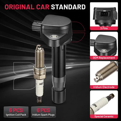 Miniatura 6 de BDFHYK Paquete de bobinas de encendido compatible con Acura Honda