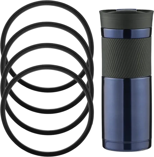 Miniatura 6 de 4 sellos de tapa de goma de repuesto para taza de viaje Contigo Snapseal Byron de 16 y 20 onzas, tapa resellable en forma de O, junta de repuesto