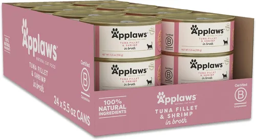 Miniatura 26 de Applaws Alimento húmedo natural para gatos en caldo, alimento húmedo enlatado de ingredientes limitados, sin aditivos, hecho con ingredientes