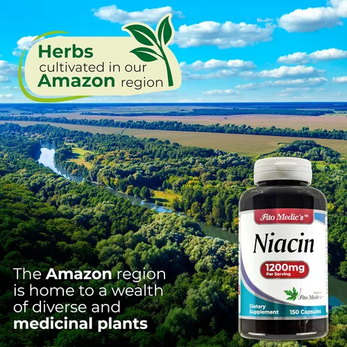 Miniatura 7 de FITO MEDIC'S Suplemento de niacina de laboratorio, vitamina B3, 150 cápsulas