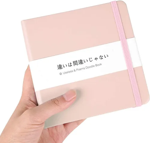 Miniatura 6 de Mifuner Cuadernos Mini de 5x5, 80gsm, Páginas en Blanco, Cuadernos de Bocetos, Diario de Viajes, Cuaderno de Bolsillo, Tapa Dura, Cuaderno