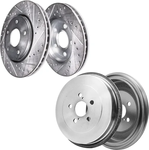 Miniatura 20 de Detroit Axle - Rotores de disco delantero + pinza de freno lateral del pasajero de repuesto para Mitsubishi Raider Dodge Dakota 2005-2008 - Juego
