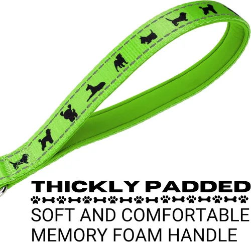 Miniatura 4 de EcoBark Correa para perro – Correas de entrenamiento cómodas suaves y reflectantes con mango acolchado – Fuerte y duradera resistente – Verde