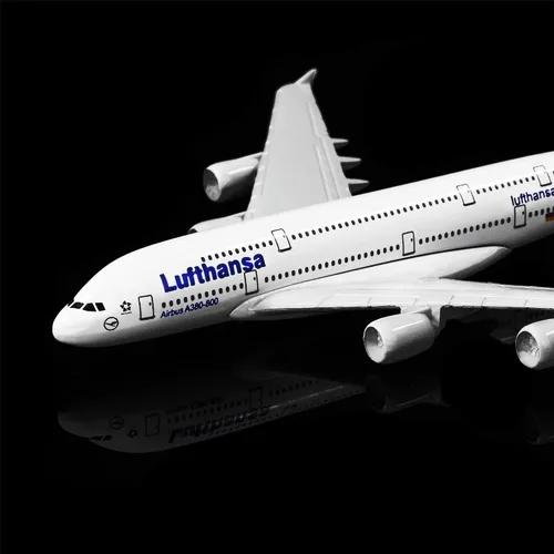 Miniatura 4 de 24-Hours Alemania Deutsche Lufthansa AG A380 Modelo de aleación de metal sólido Aeronave