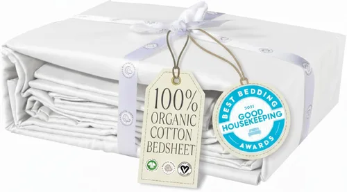 Miniatura 26 de Delilah Home Juego de sábanas de 300 hilos 100 % algodón orgánico, verificado por GOTS y Vegan.org, ropa de cama de satén de 300 hilos,