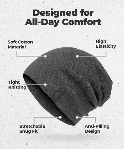 Miniatura 4 de Gorro cálido y holgado Gorro diario deliciosamente suave en cuchillo fino