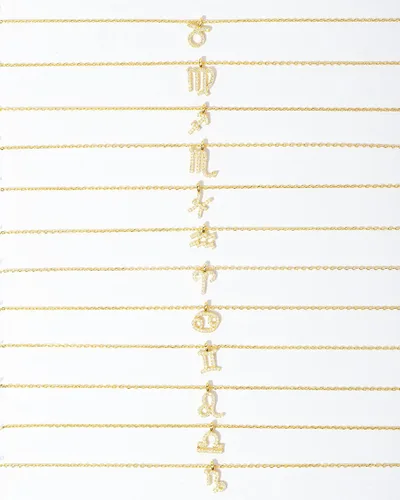 Miniatura 4 de PAVOI Collar de astrología chapado en oro de 14 quilates con circonita cúbica Regalos de astrología para mujeres Collares del zodiaco