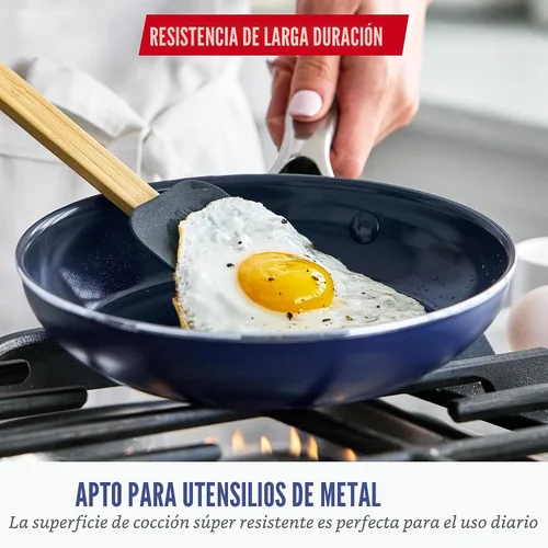 Miniatura 5 de Blue Diamond - Sartén antiadherente de 8 pulgadas, sin PFAS, sartén de cerámica para huevos y tortilla, con infusión de diamante, apta