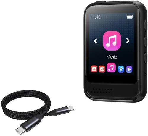 BoxWave Cable compatible con JOLIKE D22, cable PD DirectSync (3 pies), USB-C a USB-C (100 W), carga trenzada tipo C y sincronización rápida, negro