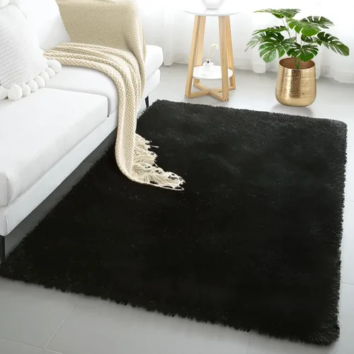 Miniatura 71 de KCHOWUA Alfombras Esponjosas y Peludas de Unicornio para Dormitorio de Niñas, 3x5 pies Lavable Antideslizante Alfombra de Área Shag Peluda para Sala