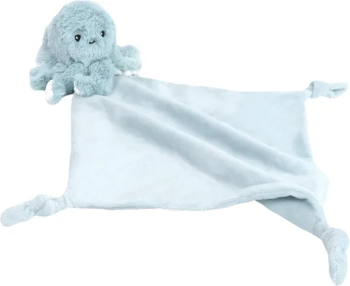 Miniatura 12 de MON AMI Peluche de ballena coral para bebés, manta de seguridad anudada de 13.5 pulgadas, juguete de felpa suave para bebés, perfecto esencial