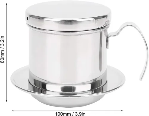 Miniatura 6 de Cafetera de goteo vietnamita, con pantalla de filtro fino, cafetera vietnamita vietnamita, filtro de goteo simple, la mejor opción de regalo