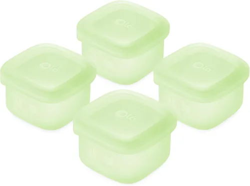 Miniatura 19 de Olababy Contenedores de Almacenamiento de Silicona Clear Sense 4 piezas para Alimentos de Bebé, Snacks, Fórmula, Puré, Salsa y Más Sin Plástico