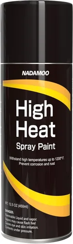 NADAMOO Pintura en aerosol de alta temperatura para metal, acabado mate, para barbacoa y estufa, resistente a altas temperaturas hasta 1200 °F, 1
