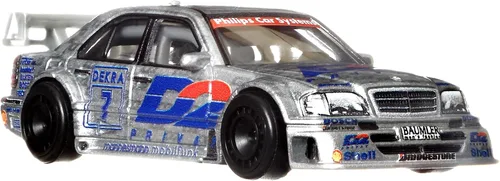 Miniatura 3 de Hot Wheels Car Culture Circuit Legend, Premium escala 1:64 fundido a presión 1994 AMG Mercedes Clase C DTM Touring Car, vehículo coleccionable