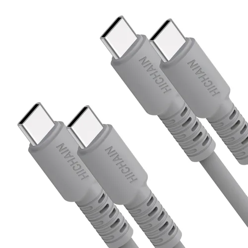 Miniatura 11 de Hichain Paquete de 2 cables de carga USB A a USB C amarillo de 4 pies, cable de carga rápida tipo C de 100 W, sincronización de datos, cable USB C