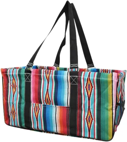 Miniatura 81 de NGIL Bolsa de comestibles reutilizable extra grande plegable de gran tamaño para comestibles, almacenamiento, picnic, playa, Flecha-negro