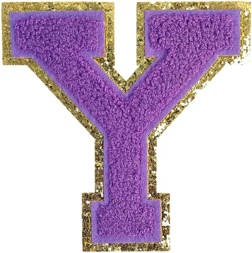 Miniatura 63 de GYGYL - 3 parches de letras deportivas de felpilla con purpurina, parches para planchar de tamaño grande para decoración de disfraces