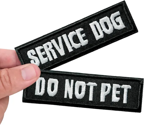 Miniatura 3 de 5 parches para arnés para perro, parche de perro de servicio con cierre de gancho y bucle