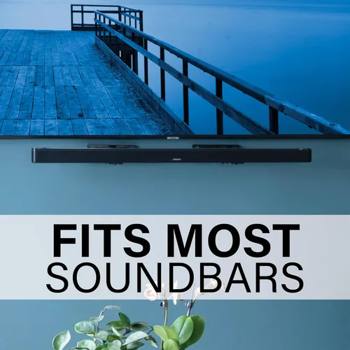 Miniatura 6 de SANUS Paquete de sistema de sonido premium: soporte de pared universal extensible para barra de sonido + soportes de altavoz de altura ajustable