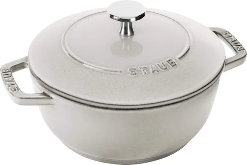 Staub Wa-NABE Campagne S 6.3 pulgadas (6.3 in) Fundición a doble mano, olla esmaltada, arroz, compatible con inducción, Wa-NABE 40501-476