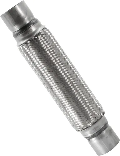 Miniatura 9 de Tubo Flexible de Entrada de Escape de 2.5 pulgadas, ID x 10 de Longitud Tubo Flexible, Acero Inoxidable Doble Trenza Resistente Tipo Universal Tubo