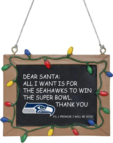 Miniatura 7 de NFL Resin Holiday Christmas Chalkboard Sign Ornament