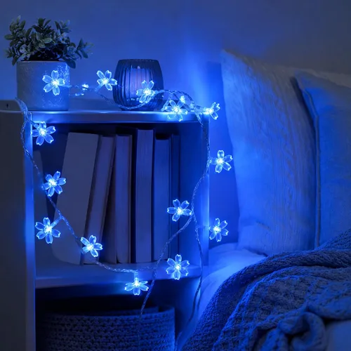 Miniatura 7 de FULLBELL Tira de luces rojas para interiores, 8 modos de luces de Navidad enchufables para dormitorio, 33 pies, 100 LED al aire libre