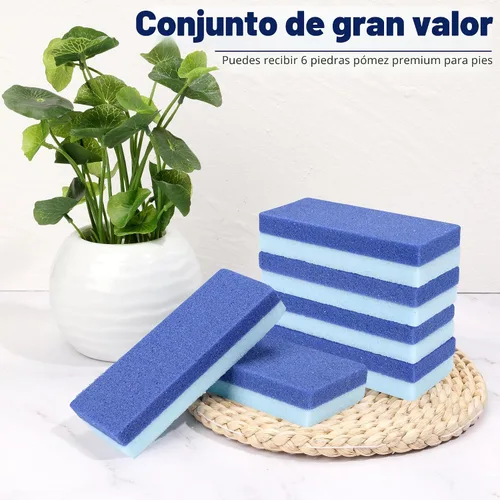 Miniatura 5 de Paquete de 6 piedras de pumita para pies EWAGOA para remover callos, herramientas de pedicura EWAGOA para pies, exfoliador y limpiador de pies