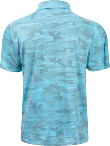 Miniatura 164 de TAPULCO Camisetas tipo polo de secado rápido para hombre, diseño de camuflaje, atléticas, ligeras, transpirables, casuales, para golf
